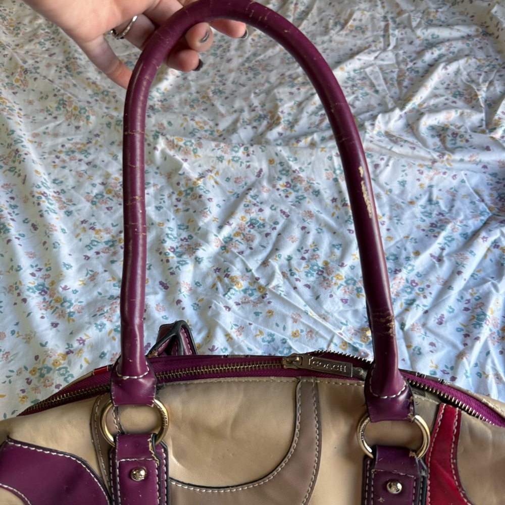 Coach Multicolor Patchwork Leather Tote Shoulder … - image 10